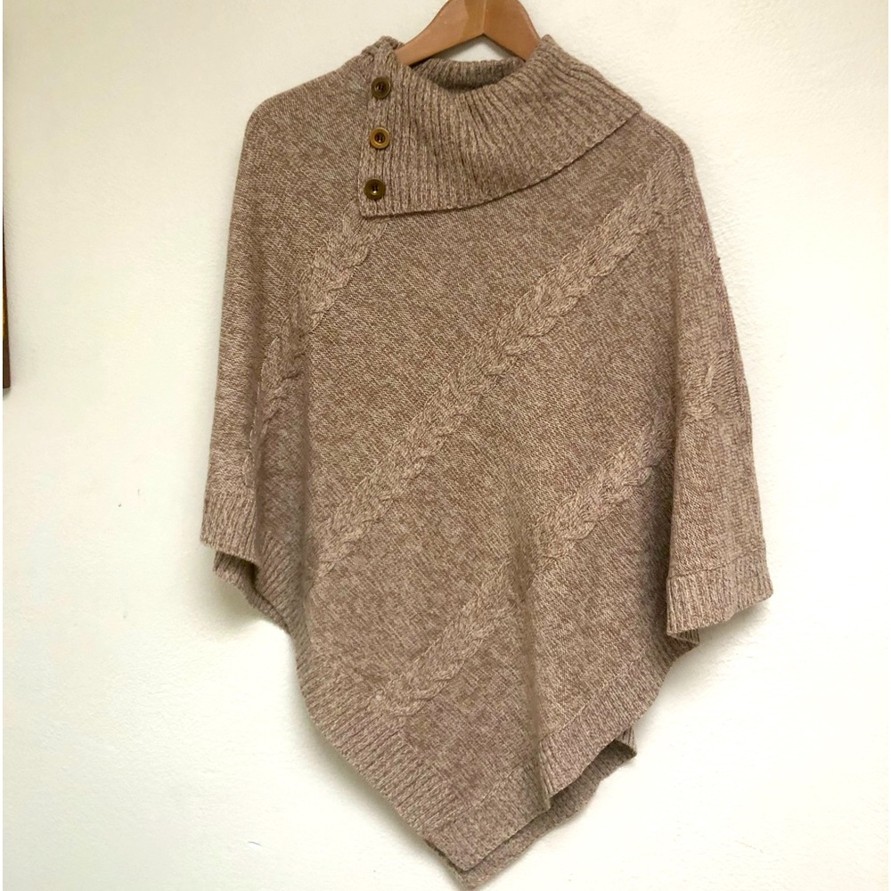 Karen Scott Natural Poncho Shrug